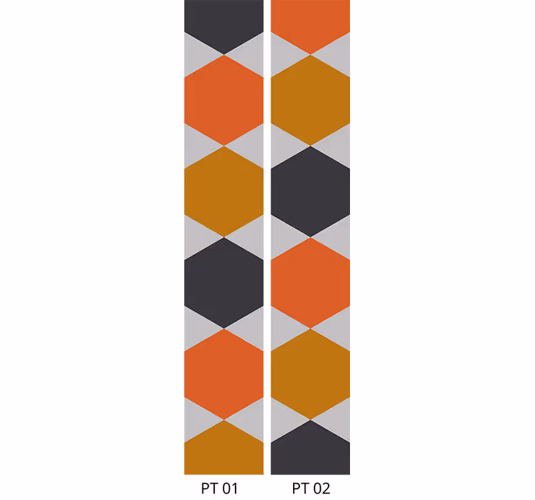 Papel pintado salón Patrón de hexágonos de colores - TenVinilo