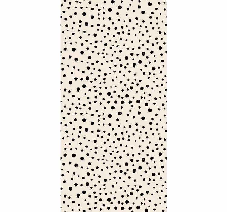 Papel tapiz círculos patrón de puntos negros - TenVinilo