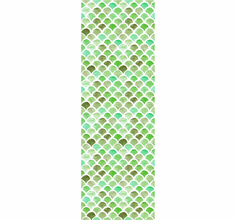 Papel tapiz textura patrón verde festoneado - TenVinilo