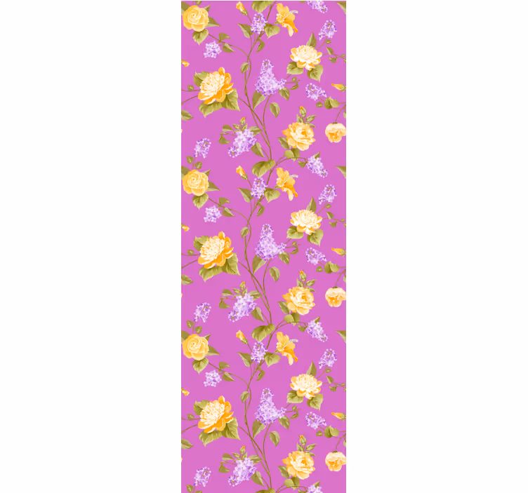 Papel tapiz floral delicado patrón rosa - TenVinilo