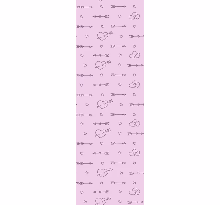 Papel pintado moderno Patrón-decoración corazones siluetas - TenVinilo