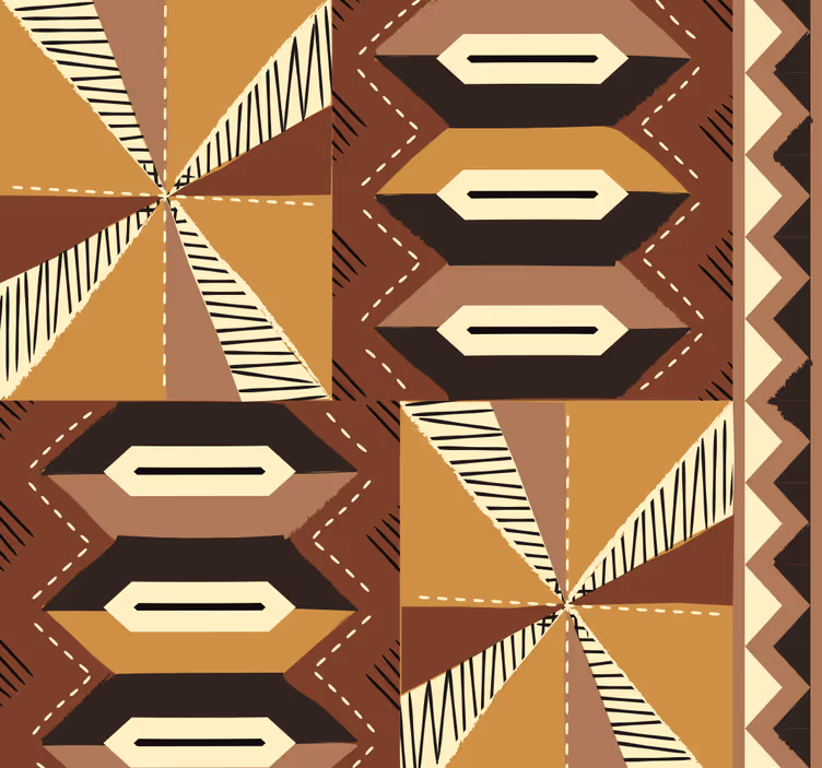 Papel dormitorio matrimonio patrón tribal africano - TenVinilo