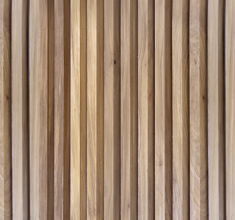 Papel tapiz para cabecera listones de madera delgados - TenVinilo