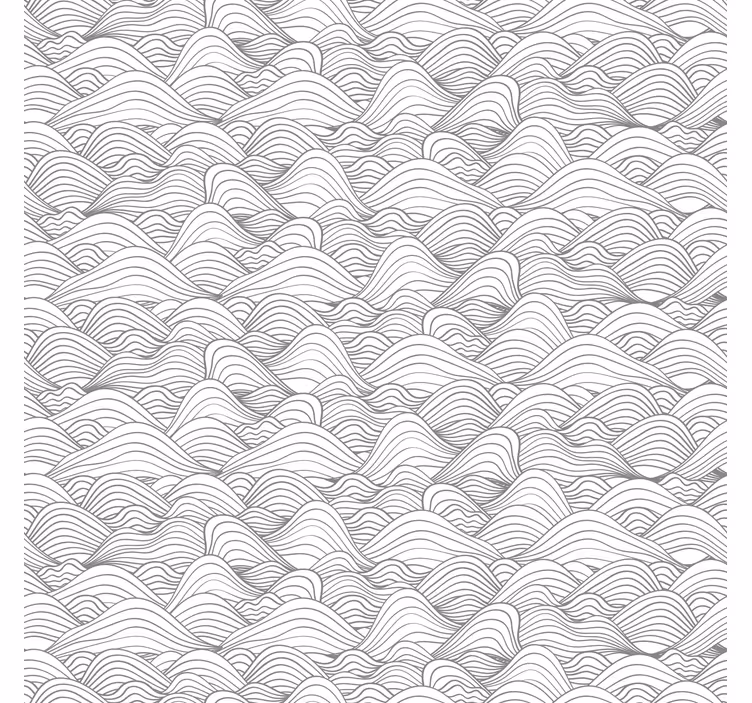 Papel tapiz para cabecera patrón gris ondulado - TenVinilo