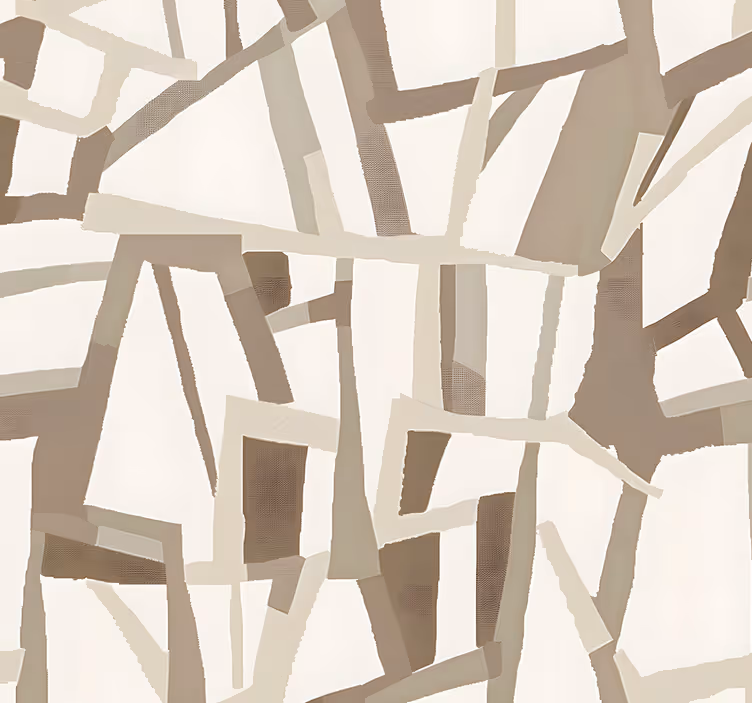 Papel tapiz abstracto estilo nórdico beige - TenVinilo