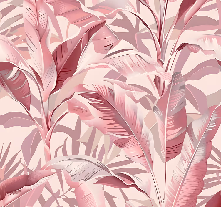 Papel tapiz rosa selva - TenVinilo
