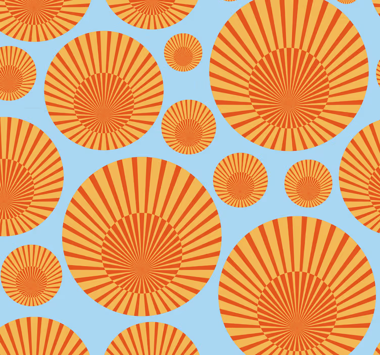 Papel de pared para salón sol radiante de los años 70 - TenVinilo