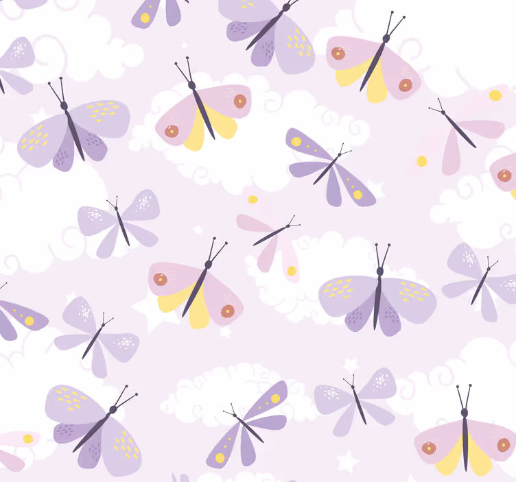 Papel decorativo de mariposas este patrón de texto se traduce en  - TenVinilo