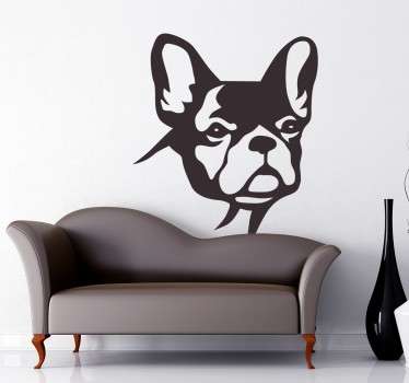 Vinilo decorativo Bulldog observando