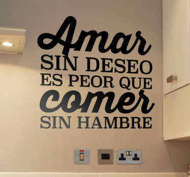 Vinilo decorativo comer sin hambre