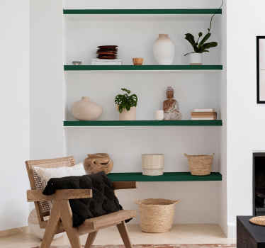 Vinilo decorativo estantes pared LACK