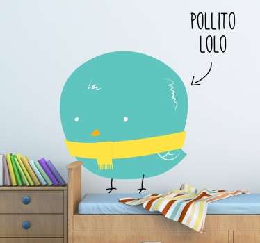 Vinilo infantil pollito Lolo malito