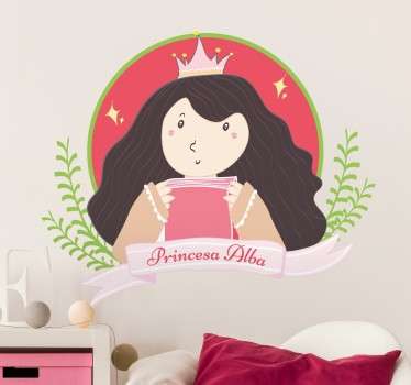 Vinilo infantil princesas personalizable