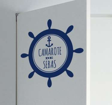 Vinilo personalizable puerta camarote