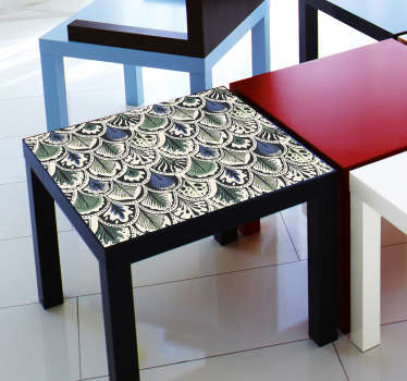 Vinilo textura pavo real para mueble