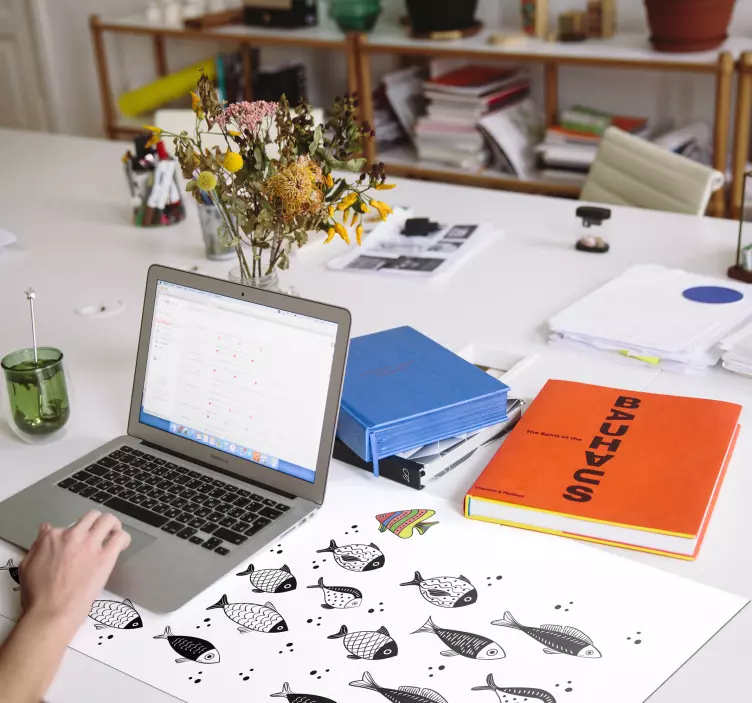 Alfombrilla ratón original contraflujo peces - TenVinilo