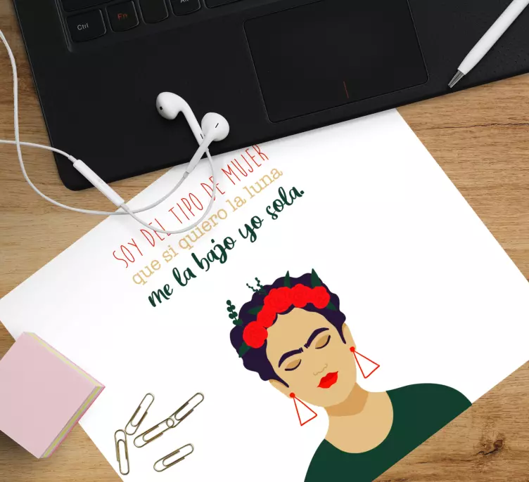 Alfombrilla ratón frases Soy ese tipo de mujer en dibujos animado - TenVinilo