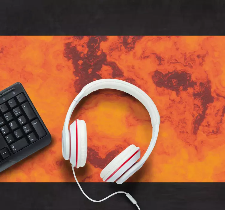 Alfombrilla gaming xxl Lava ardiente - TenVinilo