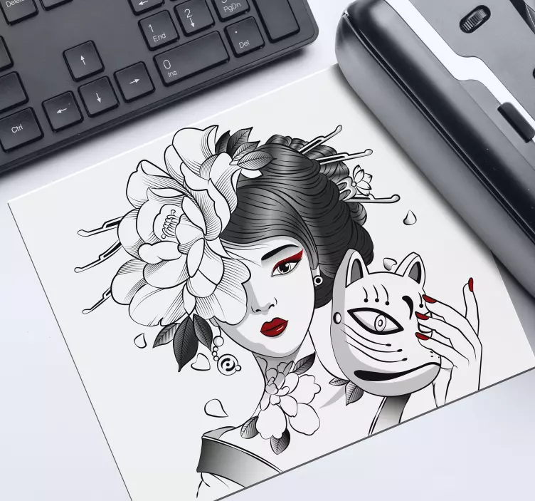 Alfombrilla ratón anime chica anime gótica - TenVinilo