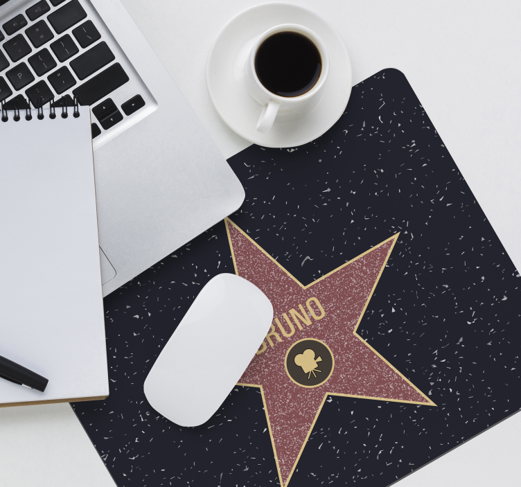 Alfombrilla ratón con nombre estrella Hollywood - TenVinilo