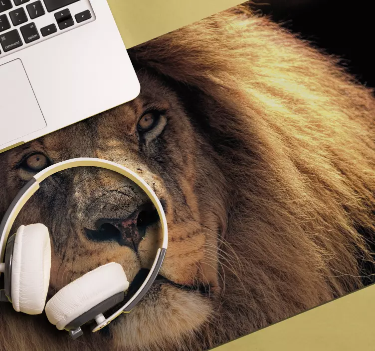 Alfombrilla ratón original imagen de león - TenVinilo