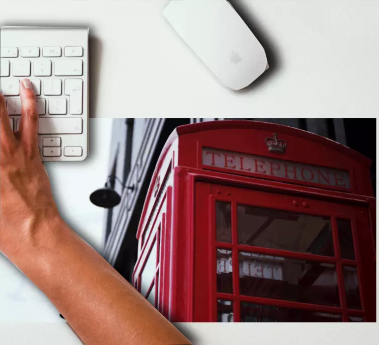 Alfombrilla ratón original Cabina telefónica de la ciudad - TenVinilo