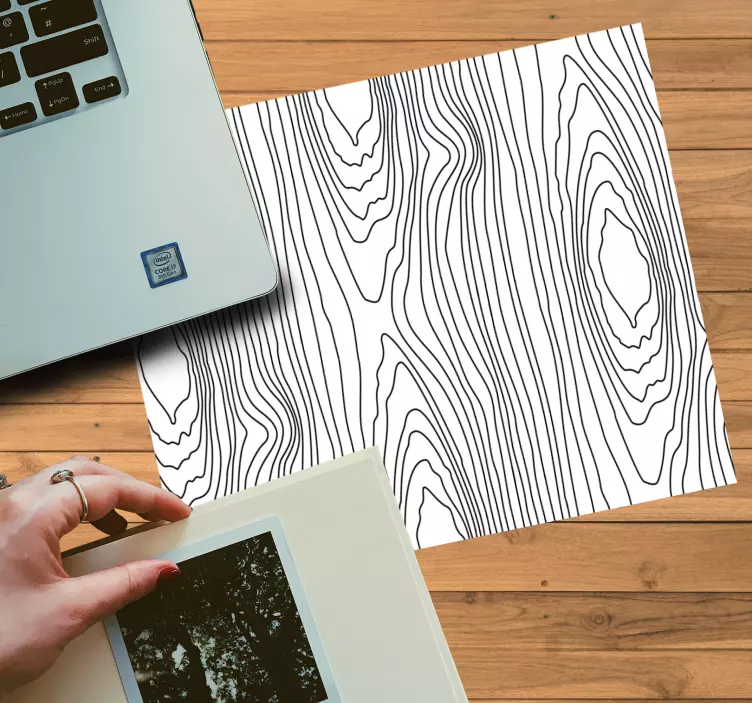 Alfombrilla ratón original Rayas negras de la naturaleza - TenVinilo