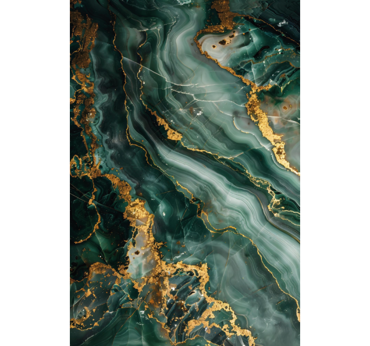 Persiana enrollable para baño lujosa imitación de mármol verde - TenVinilo