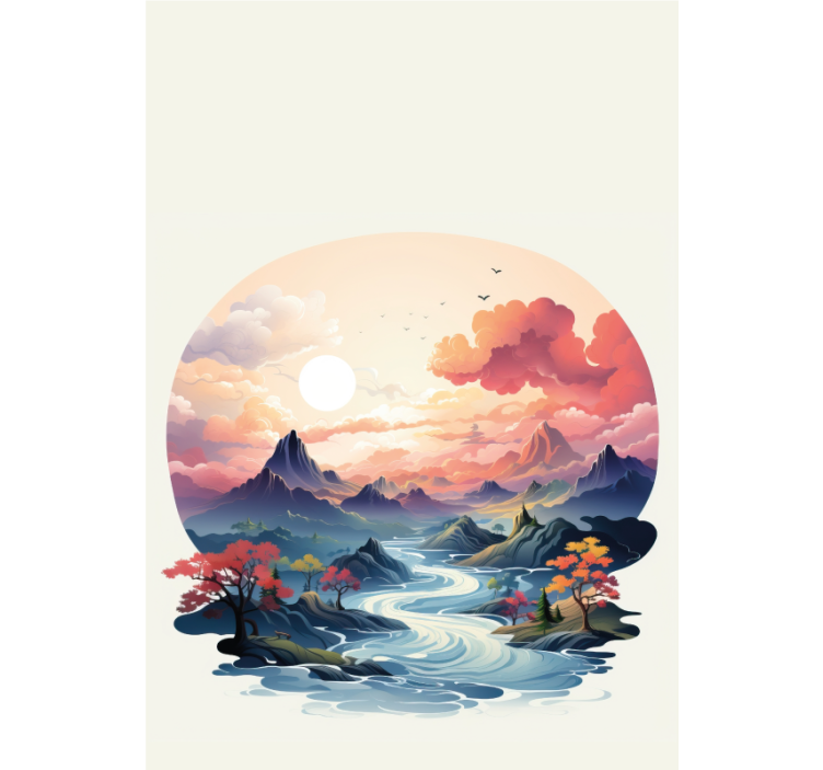 Persiana enrollable para baño patrón zen colorido - TenVinilo