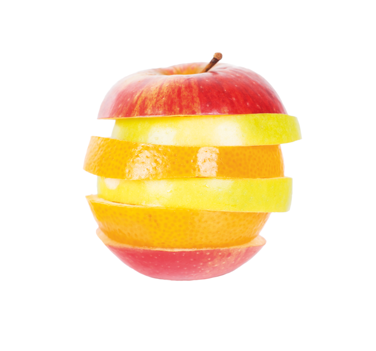 Persiana enrollable para cocina manzana cortada - TenVinilo