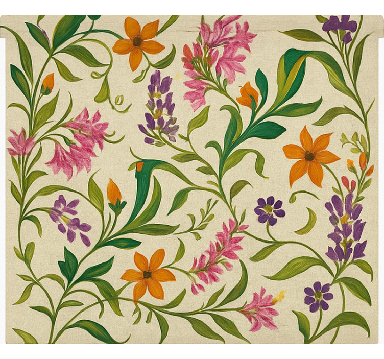 Persiana enrollable para cocina enredaderas florales adornadas - TenVinilo