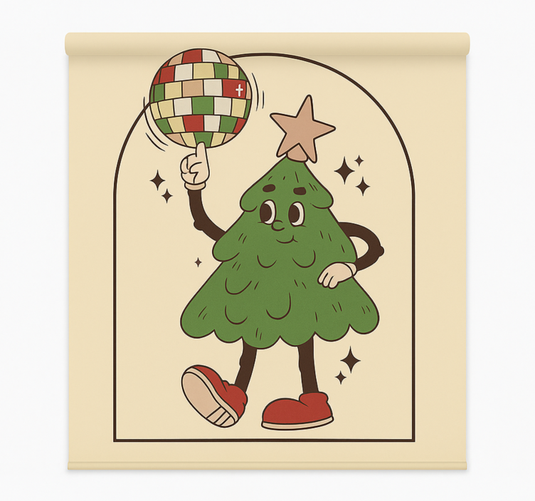 Persiana enrollable salón árbol de discoteca maravilloso - TenVinilo