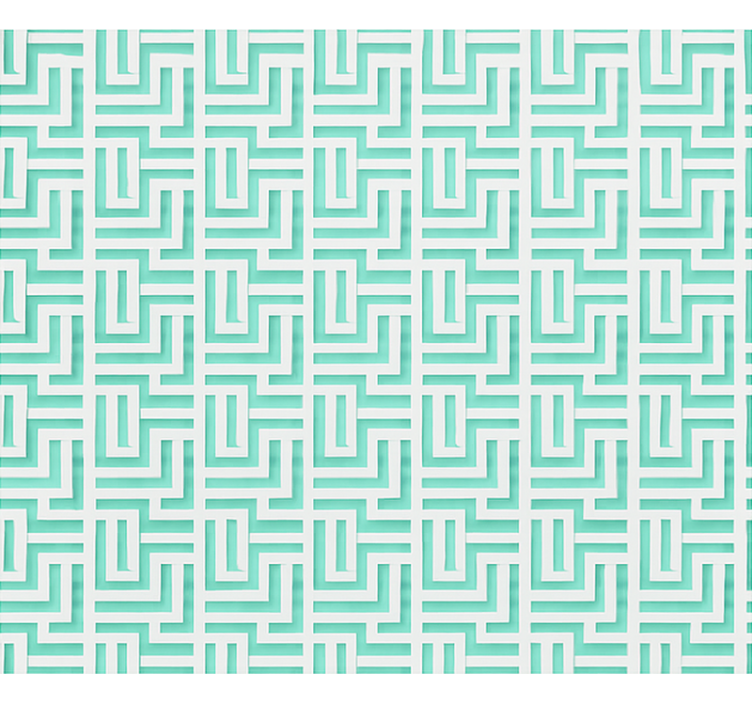 Persiana enrollable para comedor efecto de cuadrados geométricos  - TenVinilo