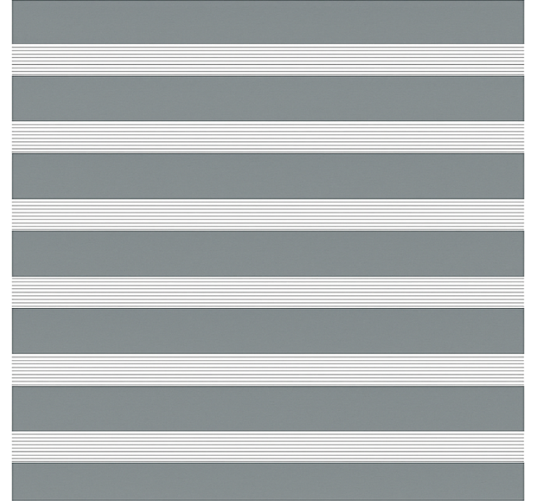 Persiana enrollable para comedor patrón de rayas grises - TenVinilo