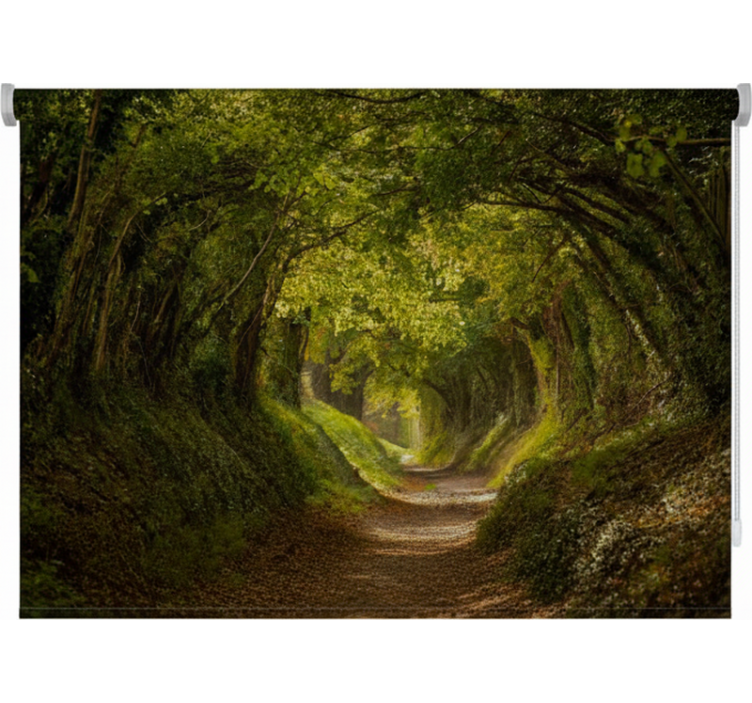 Persiana enrollable árboles camino verde - TenVinilo