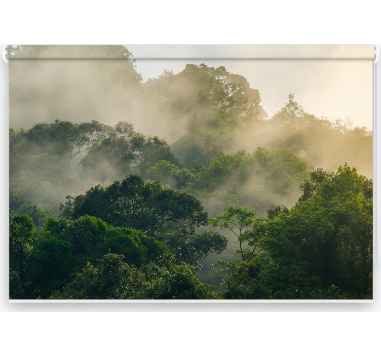 Persiana enrollable árboles dosel de selva exuberante - TenVinilo