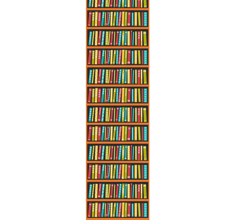 Persiana enrollable para despacho biblioteca colorida - TenVinilo