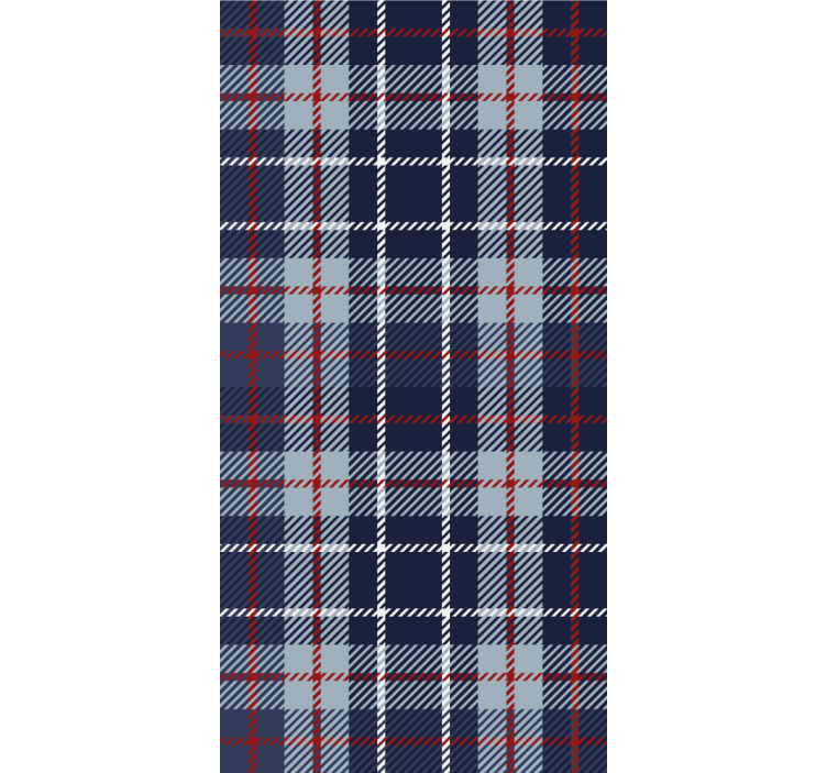 Persiana enrollable para despacho tartan azul y rojo - TenVinilo
