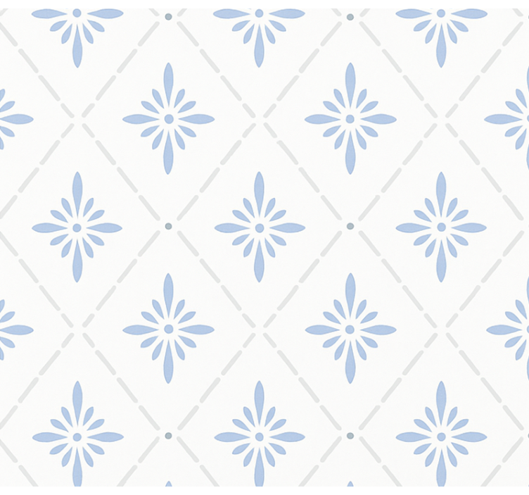 Persiana enrollable para cocina azulejos romboides azules - TenVinilo