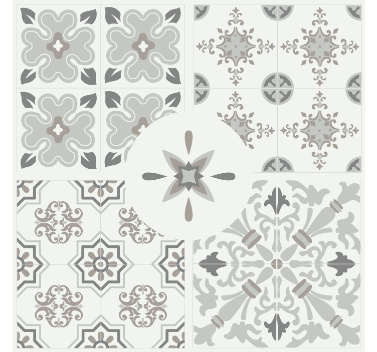 Persiana enrollable para cocina en mosaico gris - TenVinilo