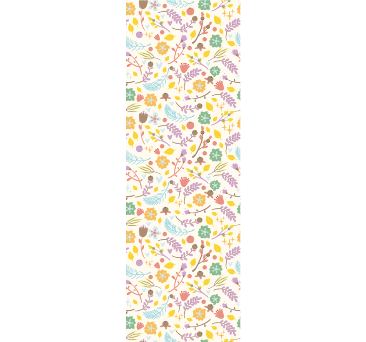 Persiana enrollable para cocina con patrón floral polaco - TenVinilo
