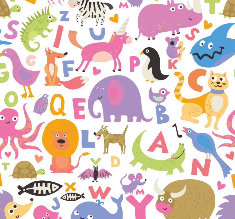 Persiana enrollable infantil animales del alfabeto - TenVinilo
