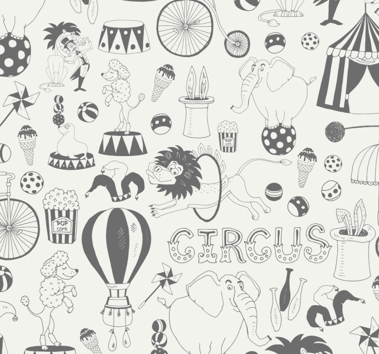 Persiana enrollable infantil estampado de circo - TenVinilo