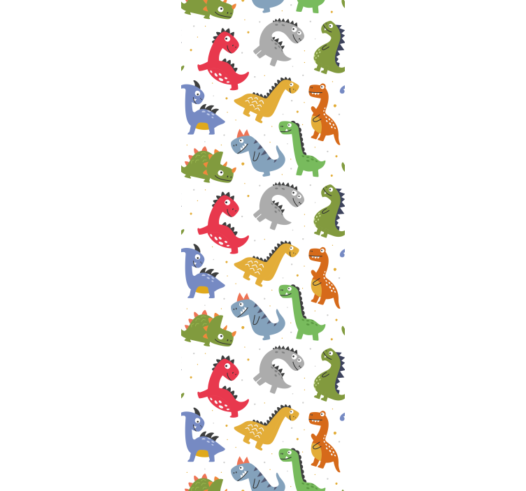 Persiana enrollable infantil tipos de dinosaurios adorables - TenVinilo