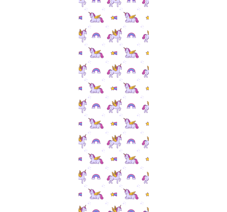 Persiana enrollable infantil unicornios rosa pastel con alas - TenVinilo