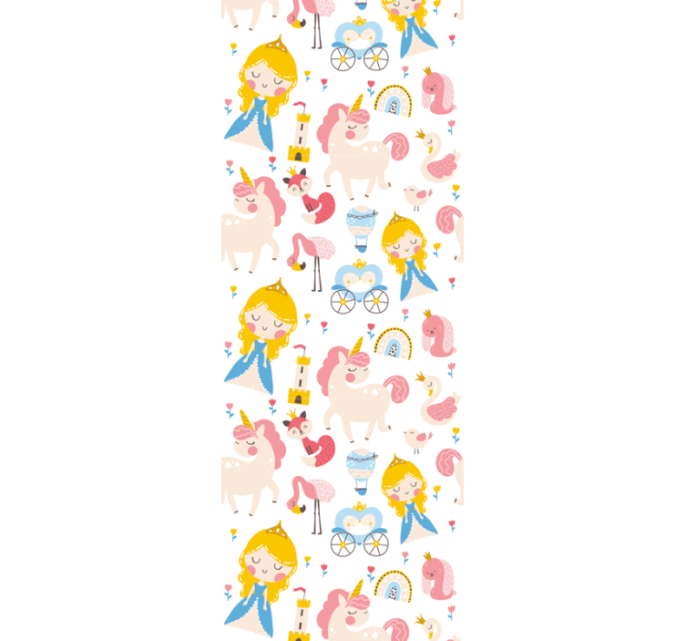 Persiana enrollable infantil princesa y unicornio - TenVinilo