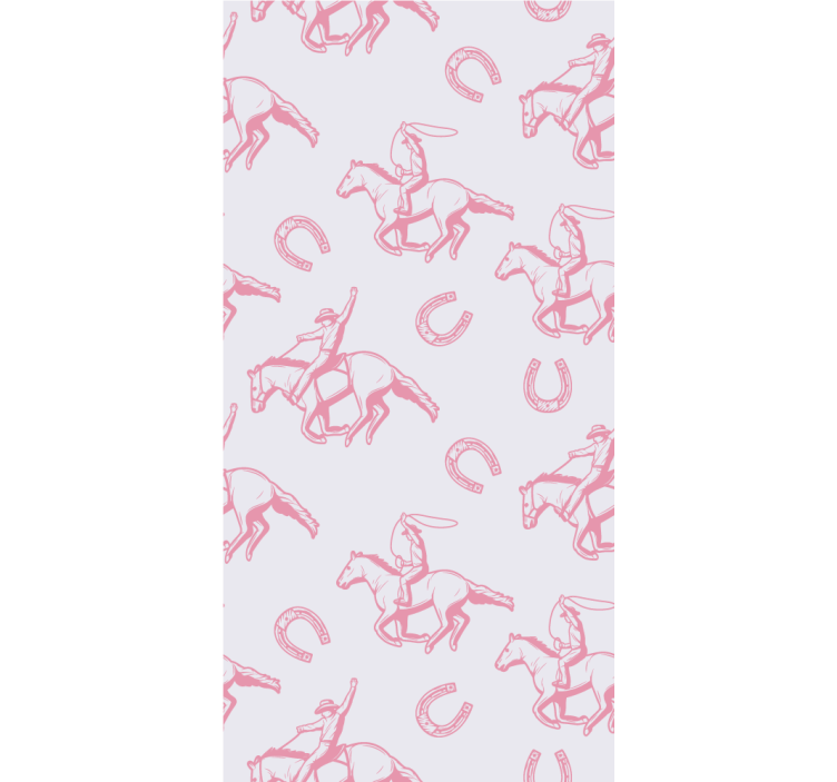 Persiana enrollable infantil patrón de caballos rosa - TenVinilo
