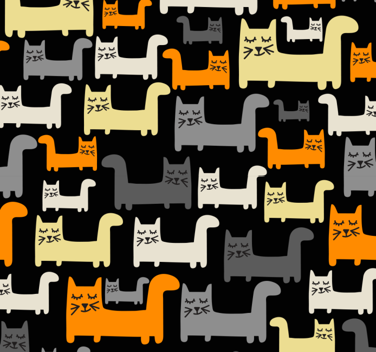 Persiana enrollable infantil gatos grises - TenVinilo