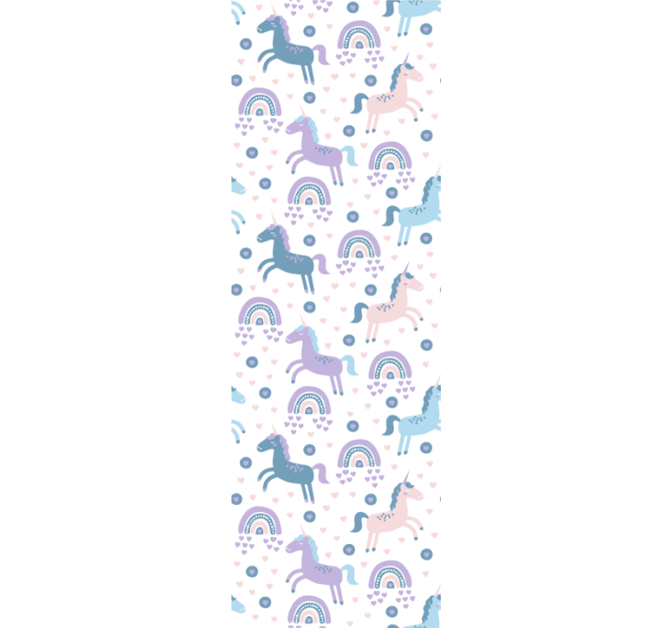 Persiana enrollable infantil patrón unicornios pastel - TenVinilo
