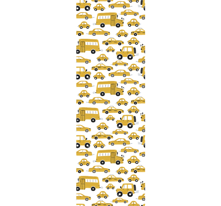 Persiana enrollable infantil coche amarillo bonito - TenVinilo